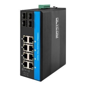 Buy cheap Waterproof 8 Port Network Switch 1000mbps , Rugged Ethernet Switch With 4 Fiber Ports product
