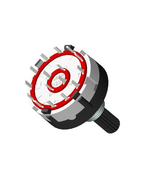 Quality RS266 26mm Electronic Rotary Switch 2P4T Band For Channel Control for sale