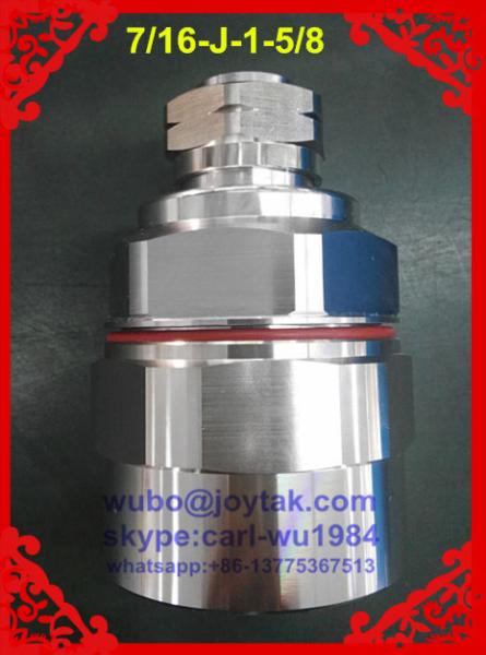 Quality DIN 7/16 male connector clamp type for 1-5/8 leaking cable export to US market all brass for sale