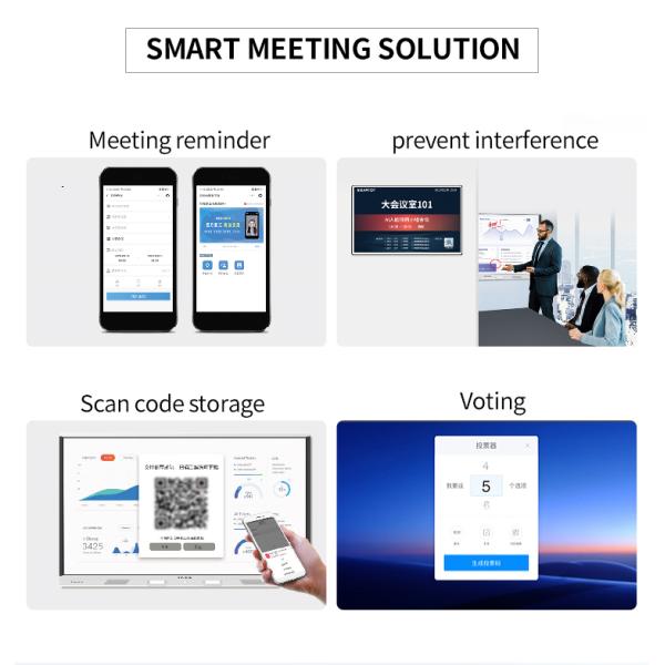 20 Points UHD Multi Touch Interactive Whiteboard For Training Meeting