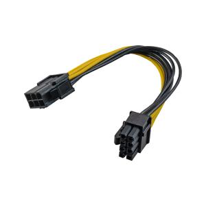 Buy cheap SATA 6 Pin To 8 Pin Graphic Card Power Adapter Cable PCI Express Power Supply Cable 20cm product