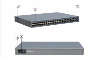 48 Port Network POE Switch For Ip Camera 48FE+2 GE Combo Ports Unmanaged Sfp Switch 700W