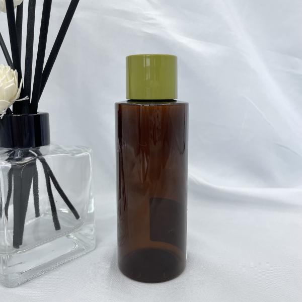 100ml Amber PET Bottle PCR Cosmetic Packaging UV Proof With White Gasket