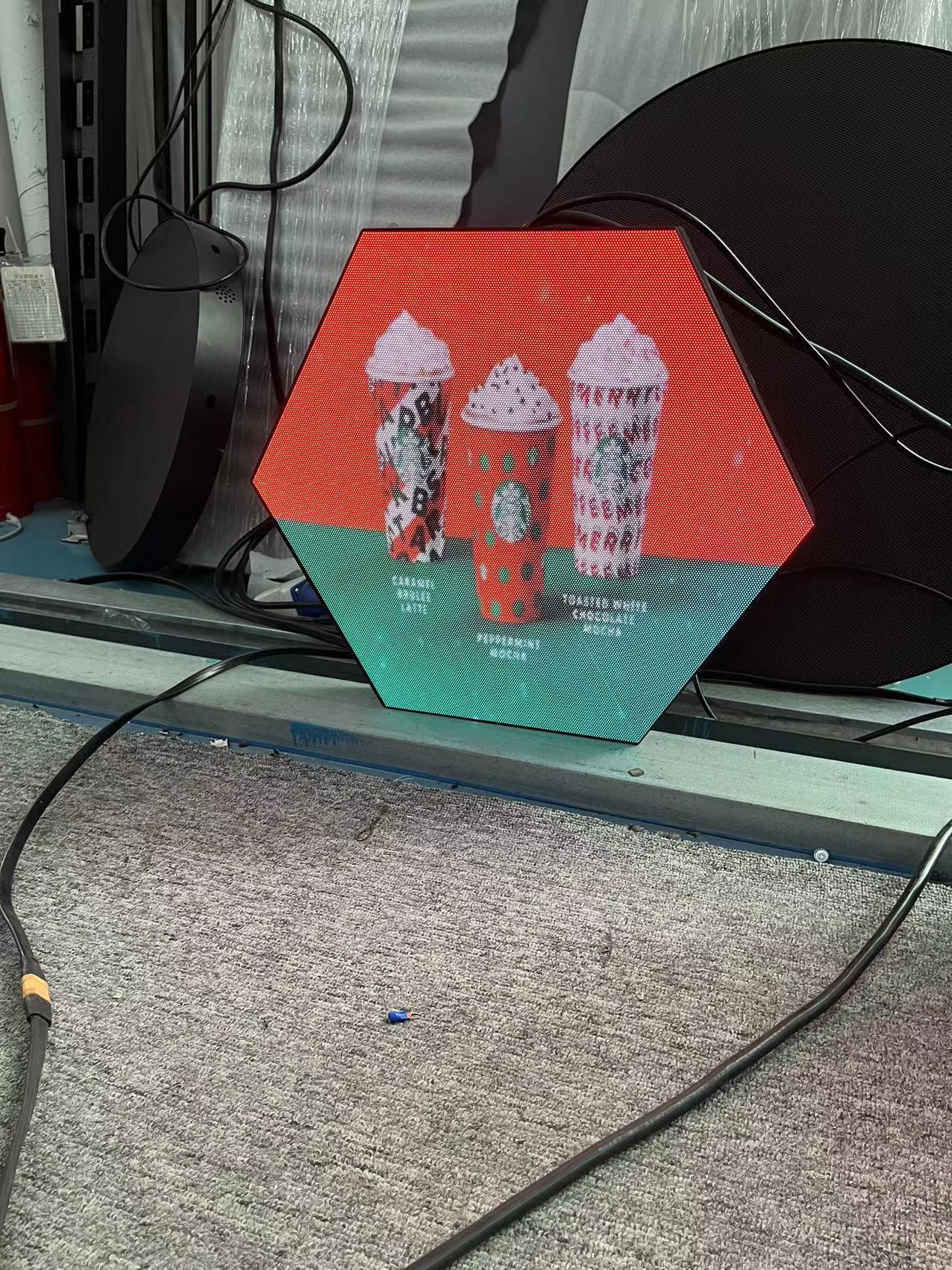 Unique Visual Effects With Customized Special Shaped Hexagon LED Display P3.2