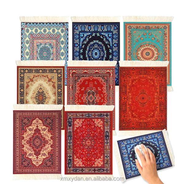 Customizable 270 X 180mm Muslim Arabian Persian Round Woven Rug Carpet Decor Mouse Pad