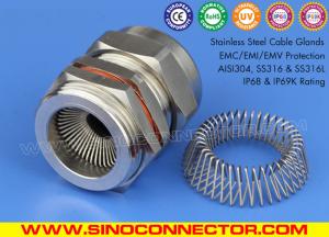 China EMC/EMV Stainelss Steel Cable Glands SS304, SS316, SS316L for shielded EMC cables on sale