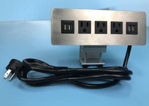 Buy cheap Edge Mount Desktop Power Outlet With USB 4 Port ,3 Outlet Power / Data Distribution Unit product