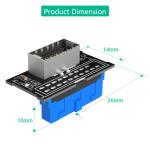 Vertical USB 3.1 Front Panel Socket Key-A Type-E to USB 3.0 for Speed Data