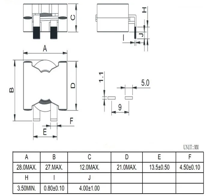 Power Pq Ikp Carton Ikp-PT-Pq Series Flat Wire Inductor SMD Transformer