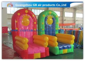 China PVC Tarpaulin Seat Air Inflatable Sofa Couch Chair / Blow Up Advertising Signs on sale
