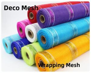 10Yard&21Yard Multicolour Plastic Wrapping Christmas Deco Ribbon Mesh