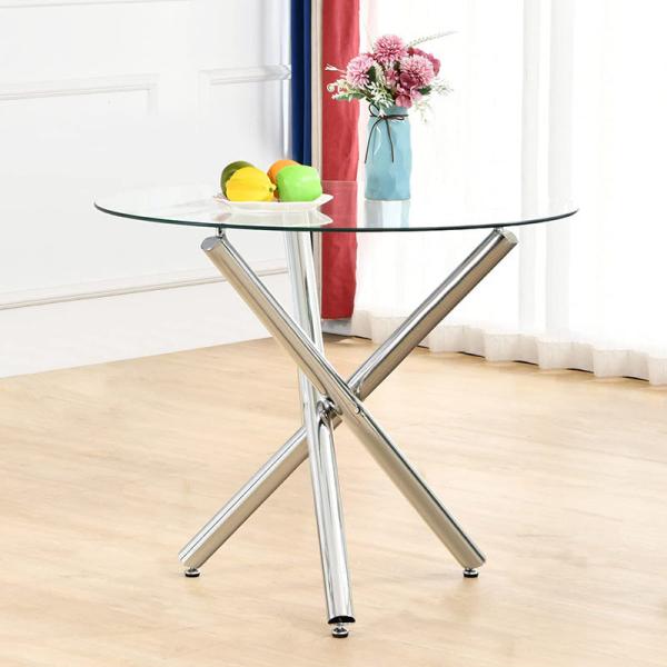 Quality American Modern Metal Coffee Table 20.4kg Tempered Glass Top Coffee Table for sale