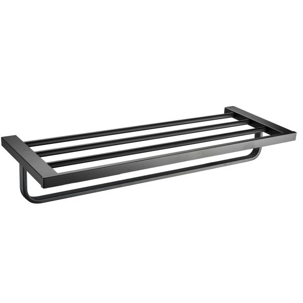 scratch resistant Bathroom Toilet Paper Holder 3 Layers Matte Black finish