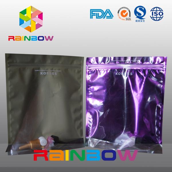 Quality Resealable Stand Up Display Small Cosmetic Bags With Zipper And Window for sale