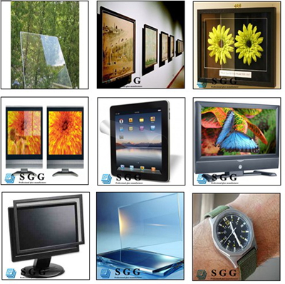 High quality round non -glare/ anti glare glass for picture frame