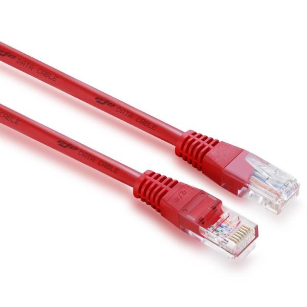 Quality Copper Conductor Cat5E Ethernet Patch Cable 30V Red With Gold Plated Connector for sale
