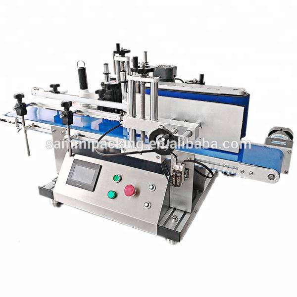 High-Speed Desktop Label Applicator Machine Self-Adhesive Sticker Dispensing for Round Bottle Water Wine Cosmetics Packaging