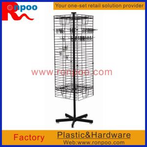 China Wire Store Display Racks,Counter Top Spinner Display Rack,Rotating Display Rack with Pegs,Grocery Food Rack on sale
