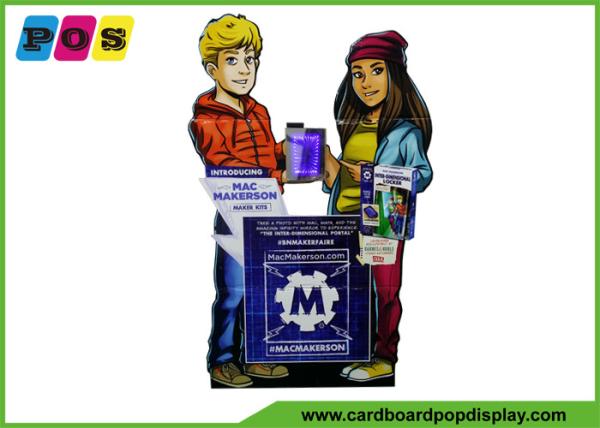 Quality Glossy Lamination Cardboard Figures Lifesize 36x60 Inch With LED Lighting AD013 for sale