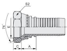 High Quality Jic Female Fittings Thread One Piece Crimping Hydraulic Hose Fittings