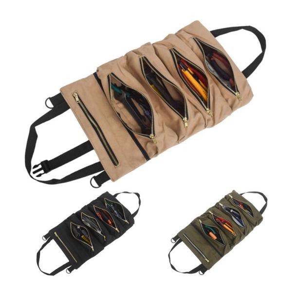 Quality Multi Purpose Wrench Screwdriver Roll Pouch Hanging Tool Zipper Pouches for sale