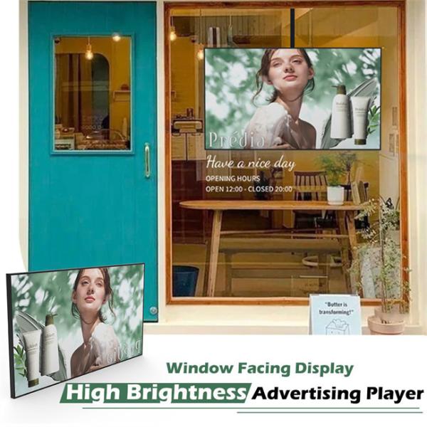 43'' 49'' 55'' Window Facing Display Digital Signage Wall Mounted Ultra High Brightness 2500/3000/4500
