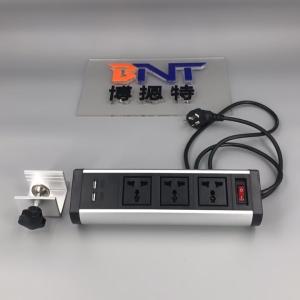 Buy cheap Horizontal EU power clamp on table power socket box with data connectors product