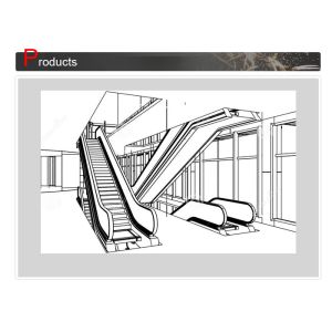 Buy cheap Speed 100 fpm Elevator Escalator With Round Handrail Inlet Cap And Clearly Contrasted Floor Plate product