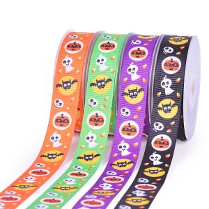 Luxury Custom Printed Grosgrain fabric Ribbon Logo Printed Branded Gift Ribbon For Sale