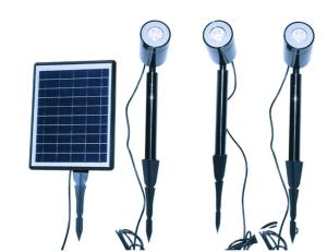 Buy cheap 2W LED Solar Landscape Spotlights IP65 Adjustable Auto On Off product