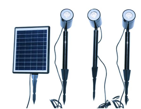 2W LED Solar Landscape Spotlights IP65 Adjustable Auto On Off