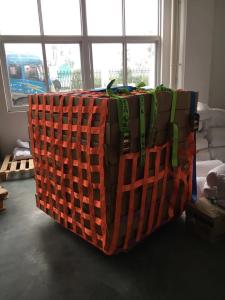 Buy cheap Customized Designed Cargo Lifting Net Wll 5000kg Webbing Width 50mm Mesh 60mm product