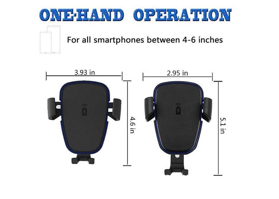 2018 Shenzhen 10W fast charger with holder qi standard usb cell phone wireless car charger for Samsung IPhone
