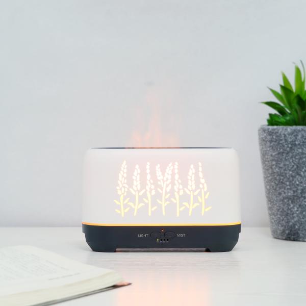 Ultrasonic Aroma Machine For Fragrance Tabletop Installation Flame Humidifier