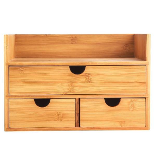 Quality multifunctional bamboo desk organizer makeup organizer for hot selling factory price for sale