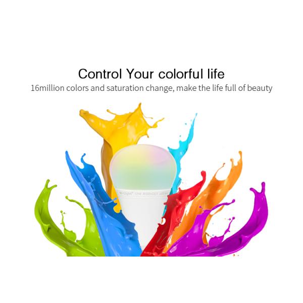 Milight RF remote Wifi 12W RGB+CCT LED Bulb 2.4G All color RGB and cct adjustable dual white milight LED lamp