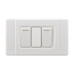Buy cheap White 2 Gang 2 Way Switch With Copper Parts And Silver Contact Elegant Design product
