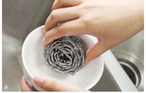 Spiral Design Stainless Steel Scrubber Pads For Home And Kitchen Cleaning