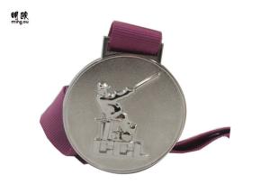 China Golf Event Award Design Medals Customized Silver Plating , Zinc Alloy Medal Round Shaped on sale