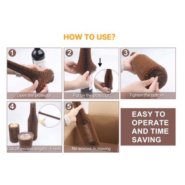 Honeycomb Paper Sleeve Protector Durable Cushioning Material For Transport