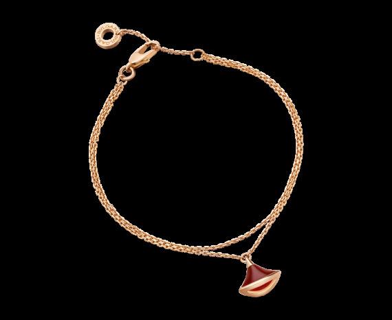 Quality  DIVAS’ DREAM bracelet in 18 kt pink gold with carnelian Ref. BR857194 for sale
