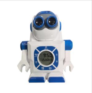 China OEM Robot Kids Alarm Clock eco friendly Plastic ABS material on sale