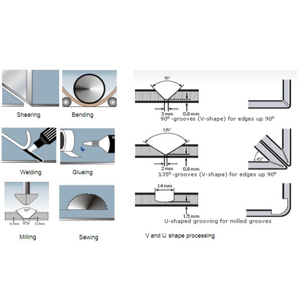 Gold Color Roll Painting Mirror Aluminum Composite Panel 1001 Alloy For Curtain Wall