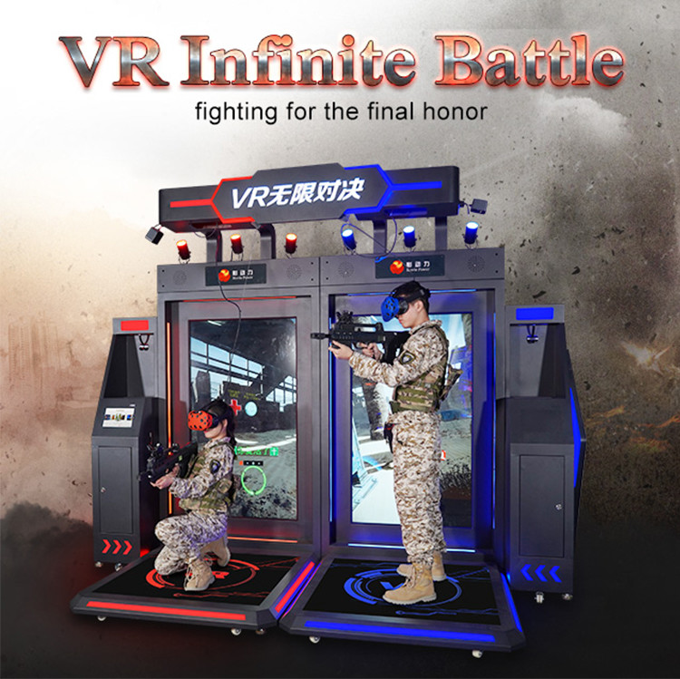 Interactive Dinosaur Virtual Reality Simulator Multi Players Gun Shooting Game Machine