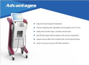 2017 Professional Thermage Fractional RF Microneedle Machine for Facelift Skin Tightening