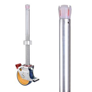 PU Swivel 5inch Scaffolding Wheels 1320lbs Loading Long Aluminium Stem
