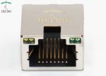 Through Hole PCB Mount RJ45 Jack 8P8C One Port Side Entry Built - In LED