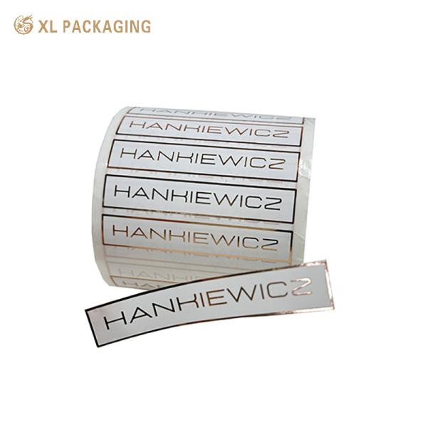 Quality Embossed Textured Paper Stickers Rectangle Custom Business Sticker Labels for sale