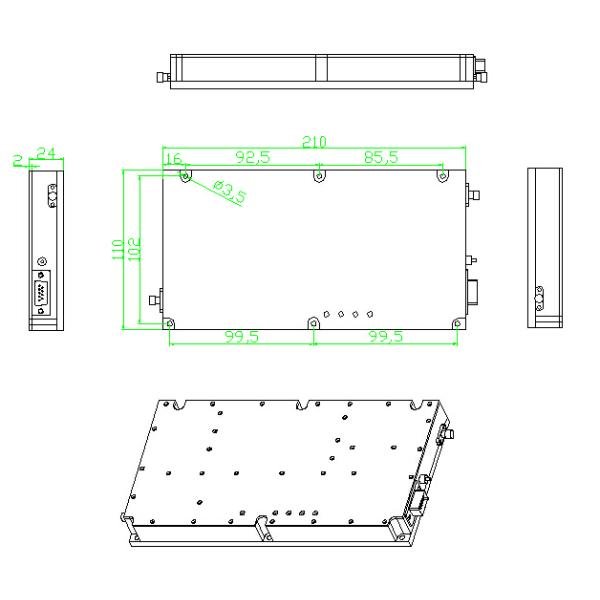75-100w Rf Linear Power Amplifier 900-980mhz 48.5dbm~50dbi Long Range Pa Dc 27v