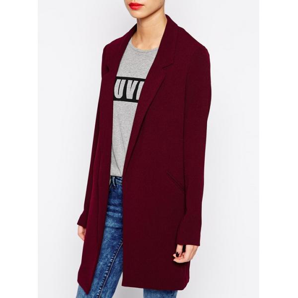 Red Crepe Duster Coat